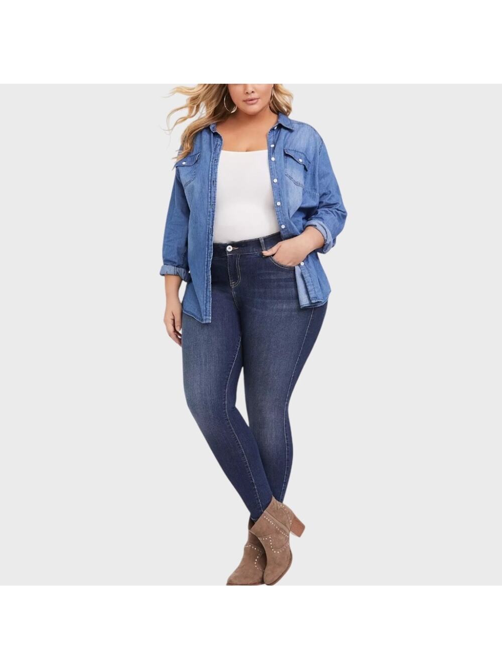 TORRID Bombshell Skinny Jean - Premium Stretch Dark Wash